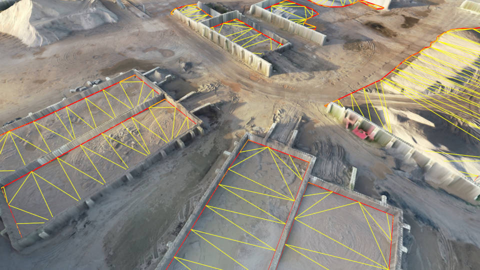 Create a baseline by removing stockpiles by levelling them to acreated or imported reference level.