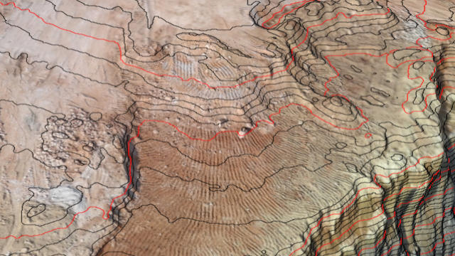 Waterflows seen with the terrain lenses